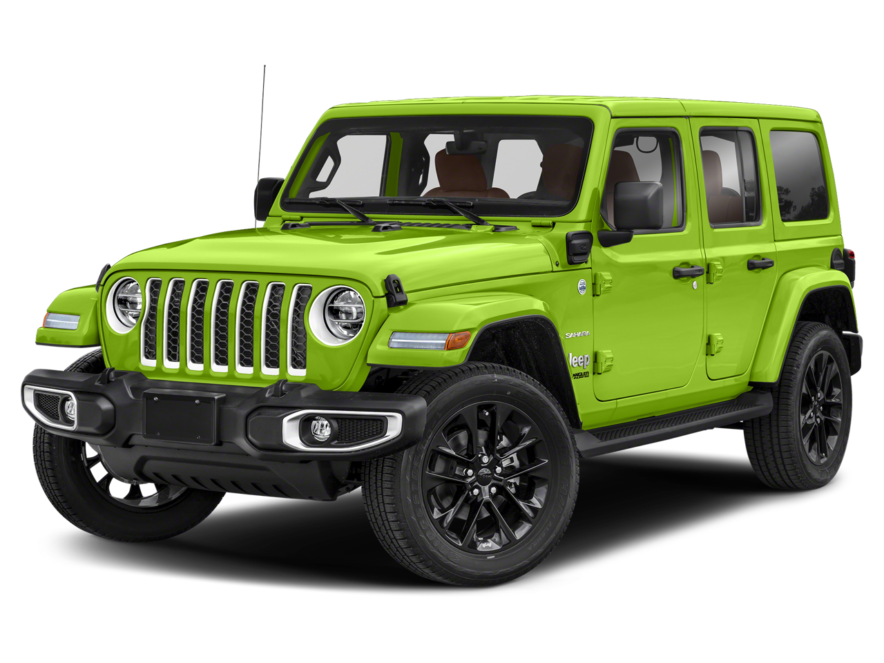 2021 Jeep Wrangler Unlimited Rubicon 4xe in Blue Pearl — front three-quarter view