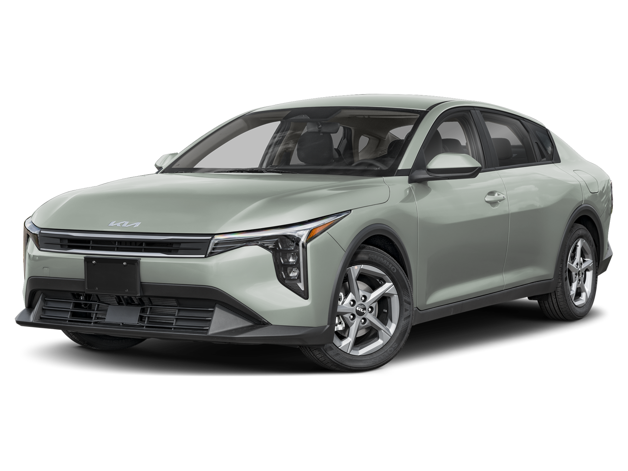 2026 Kia K4 LXS in Steel Gray — front three-quarter view