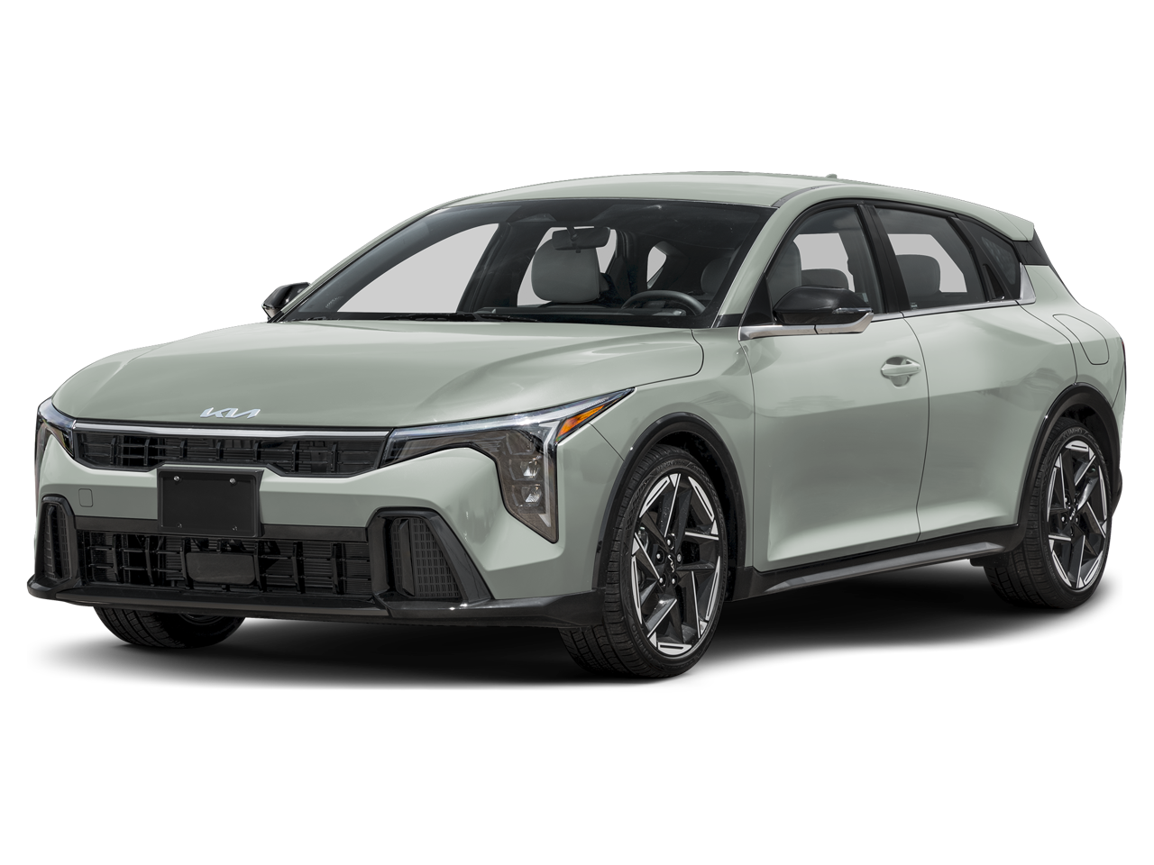2026 Kia K4 Hatchback GT-Line in Interstellar Gray — front three-quarter view