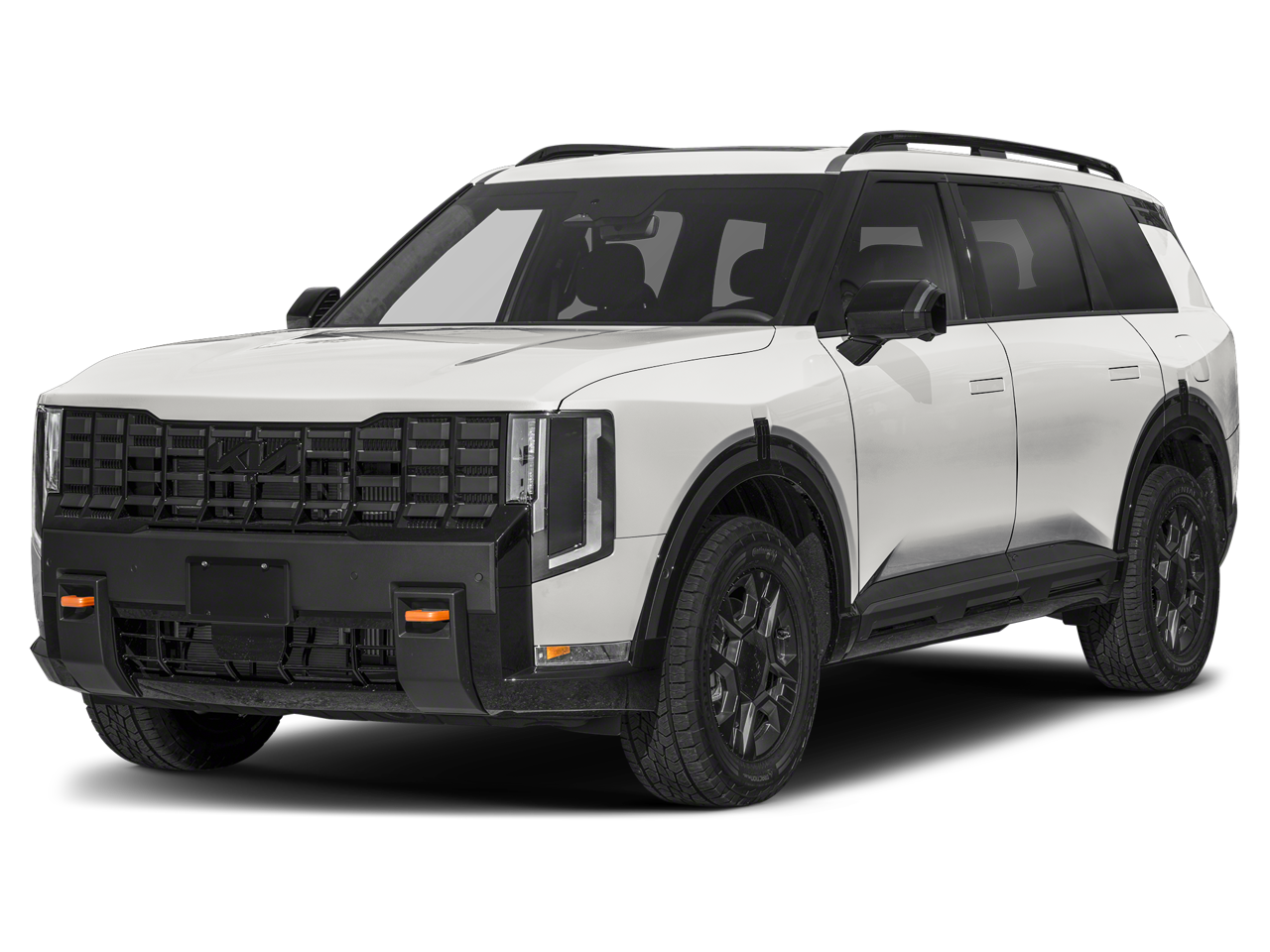 2027 Kia Telluride X-Pro SX-Prestige in Wolf Gray — front three-quarter view