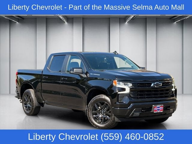 2025 Chevrolet Silverado 1500 RST in Black — front three-quarter view