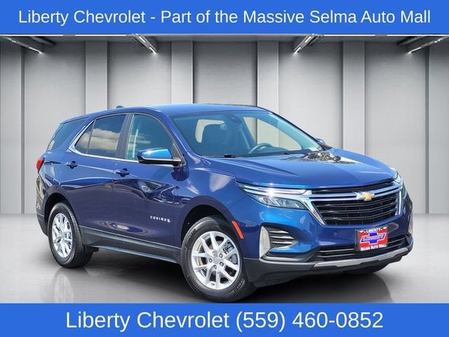 2023 Chevrolet Equinox LT in Blue Glow Metallic — front three-quarter view