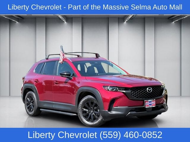 2025 Mazda Mazda CX-50 2.5 S Preferred Package in Red — front three-quarter view