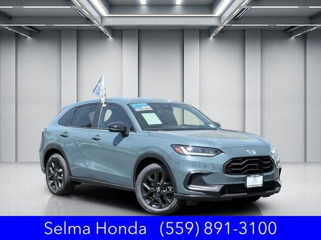 2024 Honda HR-V Sport in Gray — front three-quarter view
