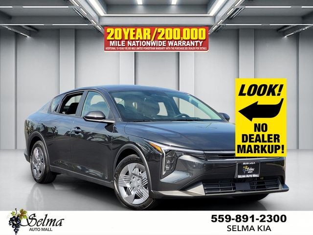 2026 Kia K4 LX in Interstellar Gray — front three-quarter view