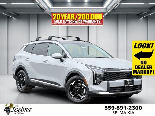 2026 Kia Sportage EX in Wolf Gray — front three-quarter view