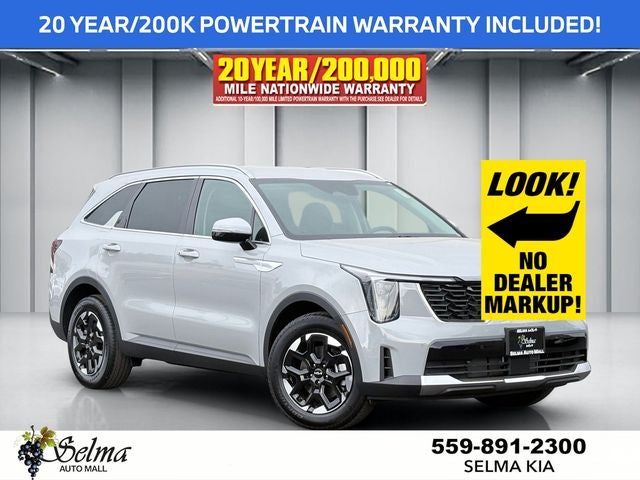 2026 Kia Sorento S in Wolf Gray — front three-quarter view