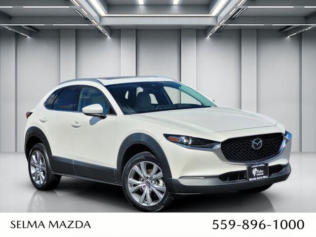 2023 Mazda Mazda CX-30 2.5 S Premium Package in Snowflake White Pearl Mica — front three-quarter view